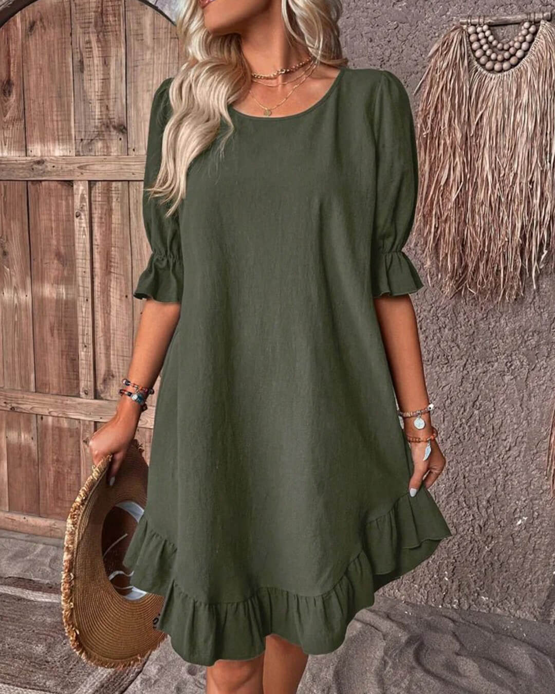 Celeste Ruffle Hem Smock Dress - Image 13