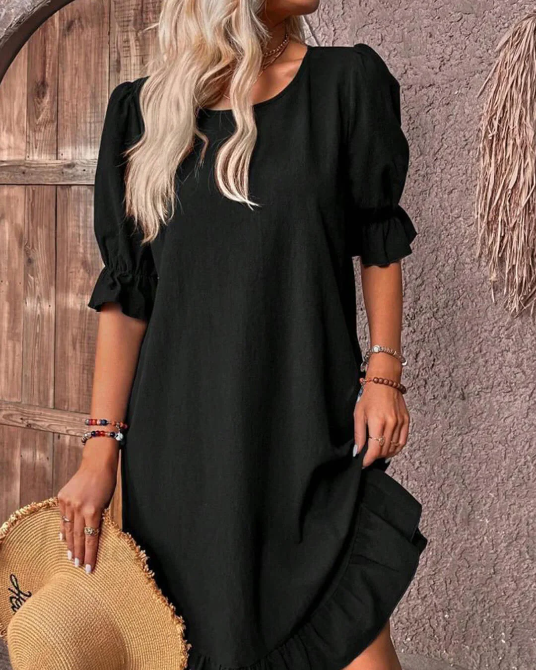 Celeste Ruffle Hem Smock Dress - Image 2