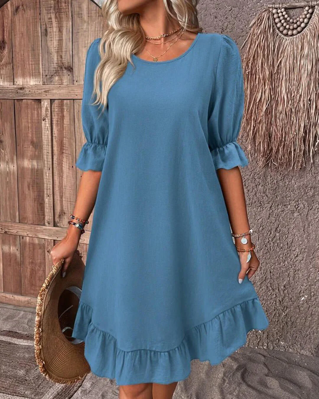 Celeste Ruffle Hem Smock Dress - Image 7