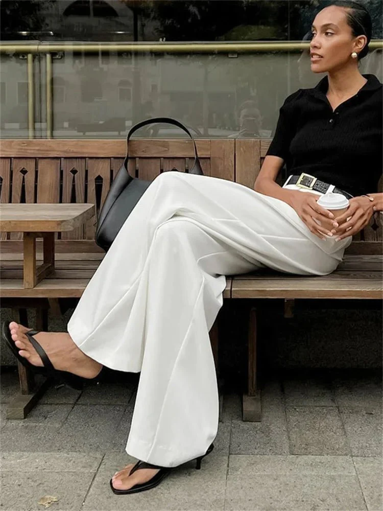 Celia High Waisted Wide Leg Pants - Image 4