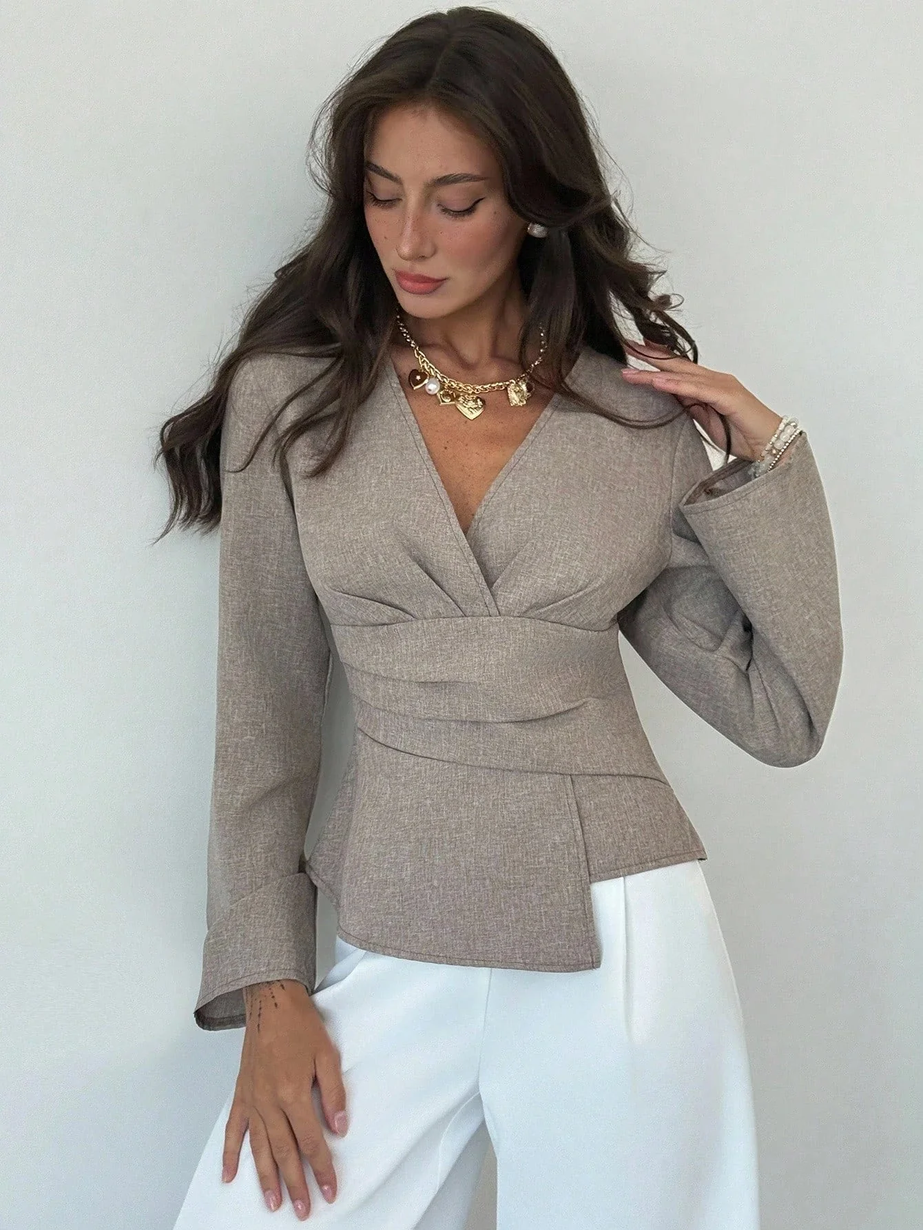 Chantelle Asymmetric Flare Sleeve Blouse - Image 6
