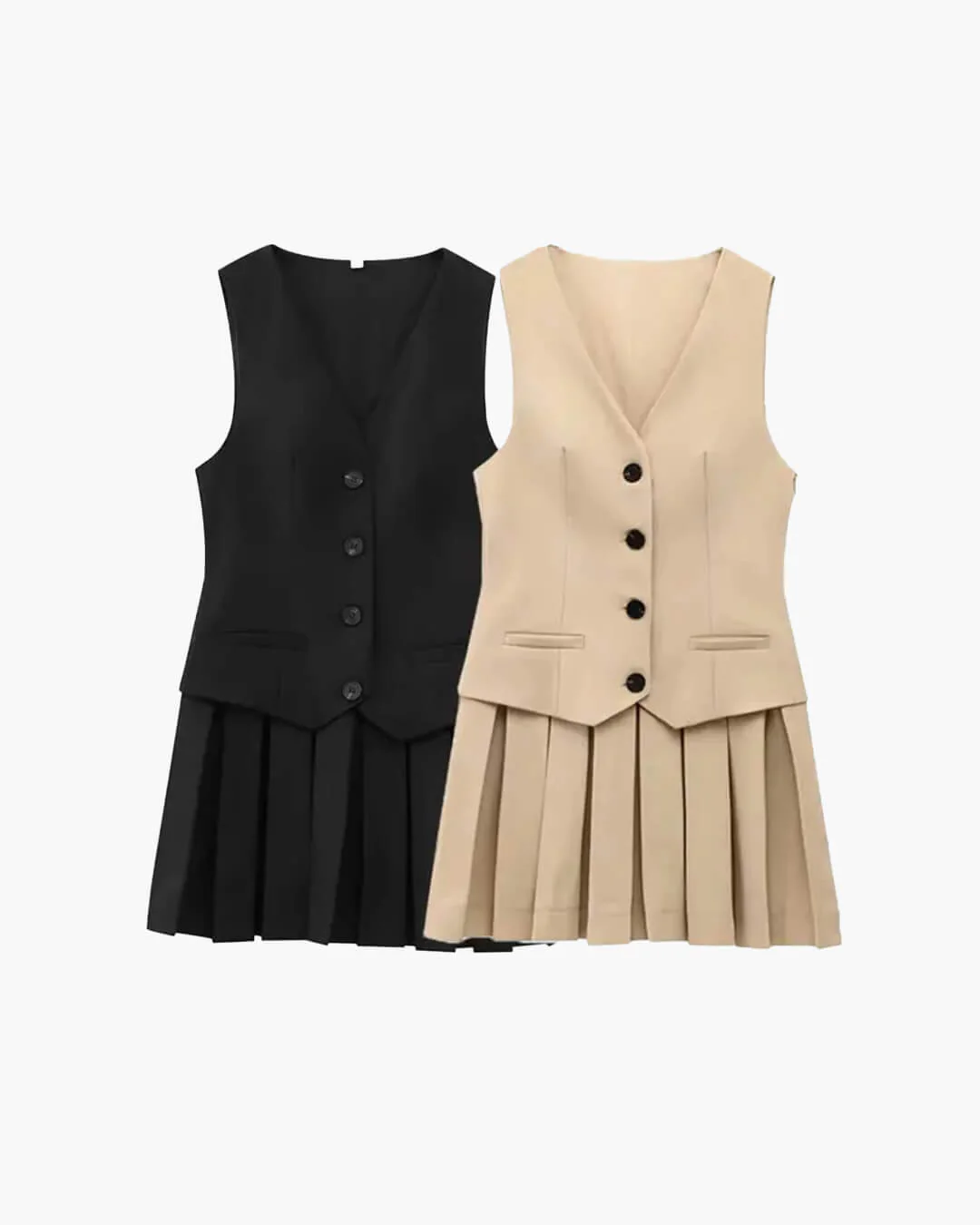 Cheryl Sleeveless Pleated Mini Dress - Image 8