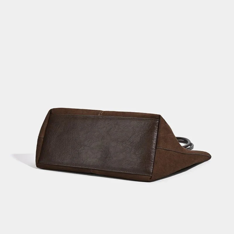 Cheska Suede Tote Bag with Pouch - Image 3