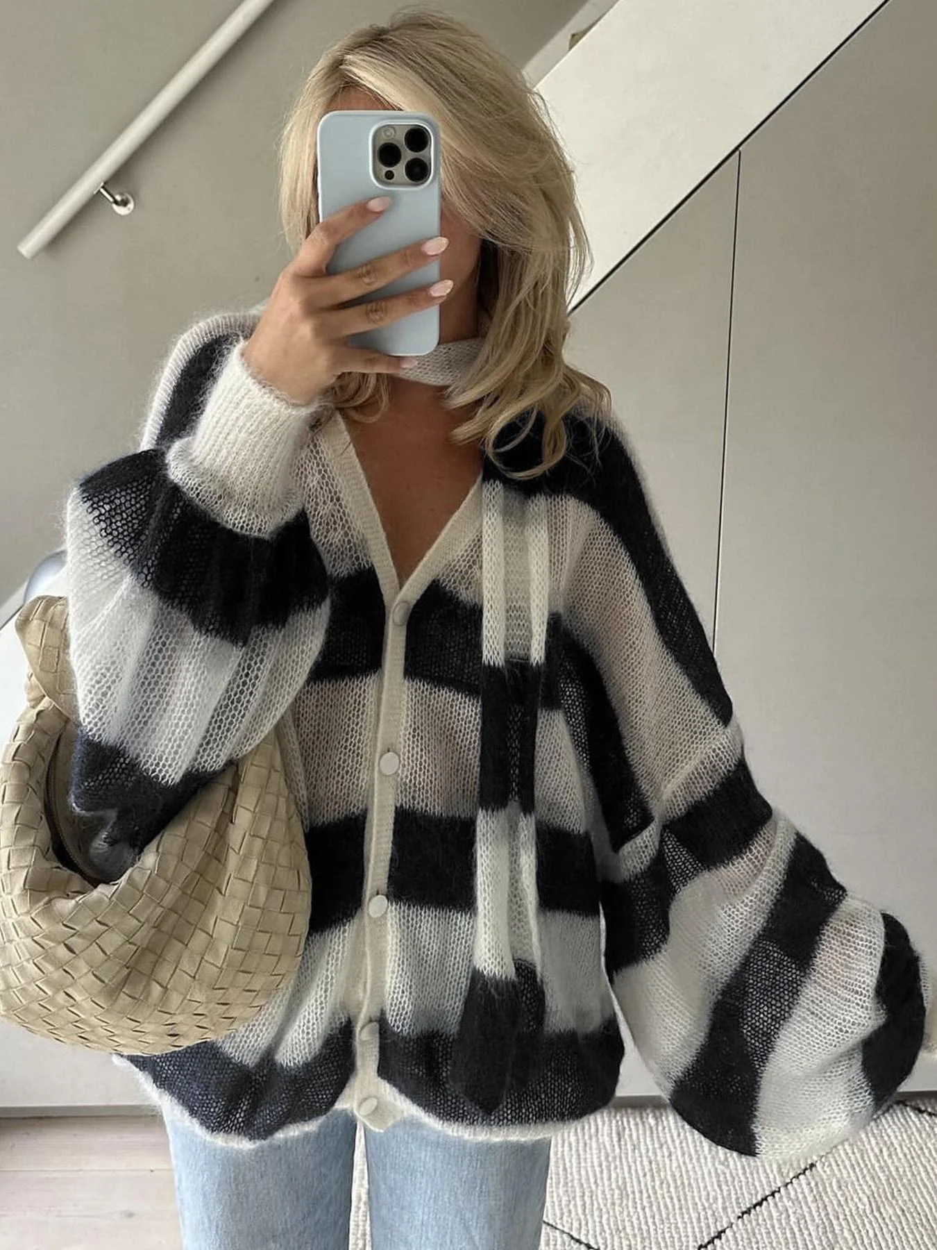 Christel Loose Striped Cardigan - Image 6