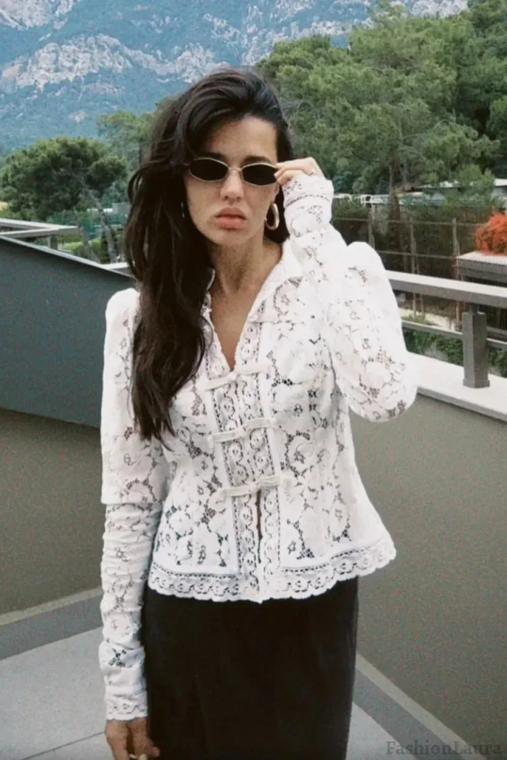 Claire Elegant Lace Blouse - Image 5
