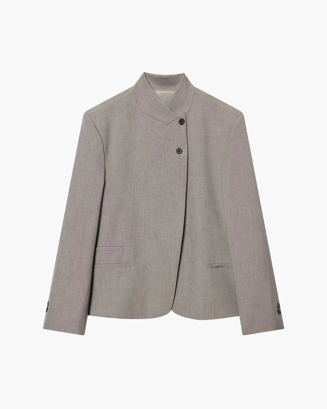 Cleo High Collar Button Closure Blazer