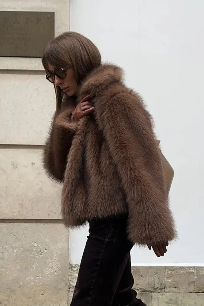 Colette Faux Fur Short Coat - Image 3