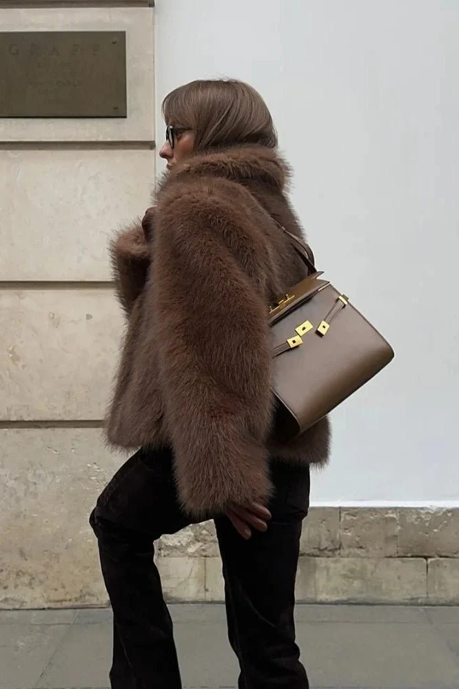 Colette Faux Fur Short Coat - Image 4