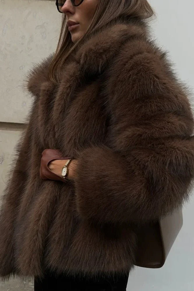 Colette Faux Fur Short Coat - Image 5