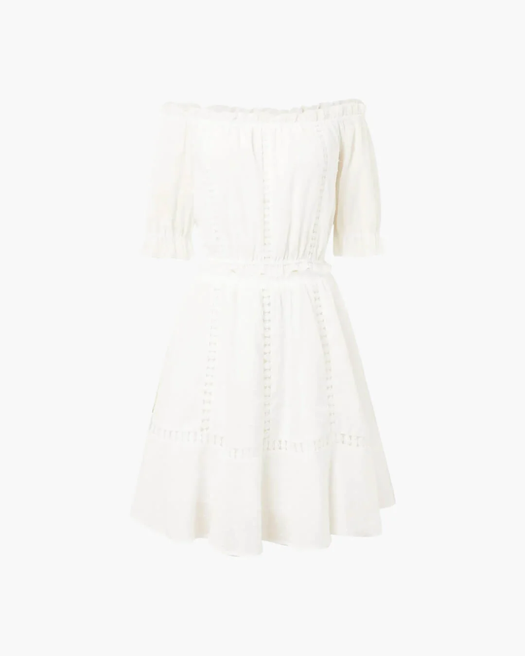Connie Swiss Dot Ruffled Crop Top Skirt Set - Image 8