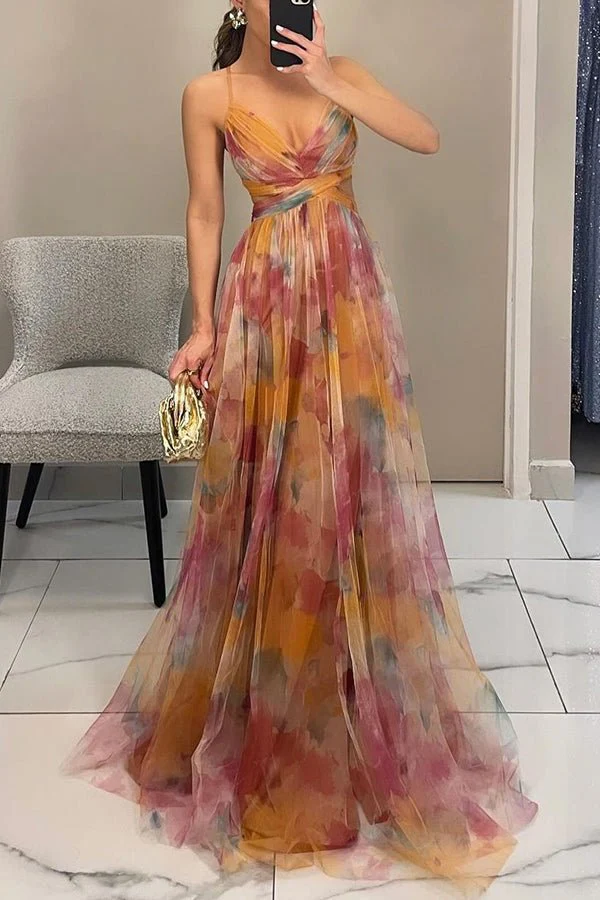 Dahlia Floral Tulle Maxi Dress - Image 4