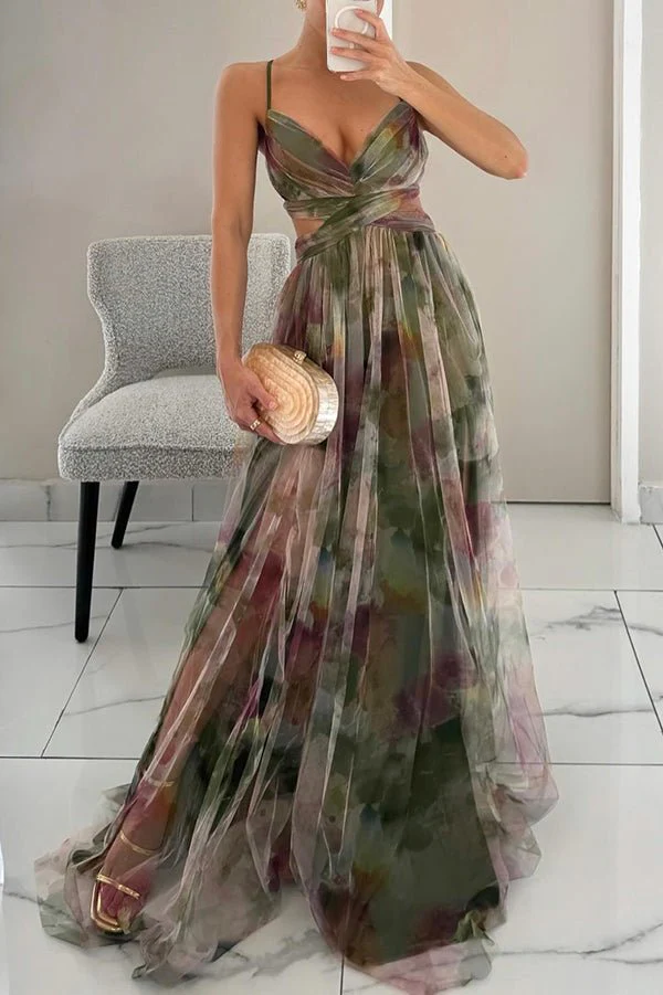 Dahlia Floral Tulle Maxi Dress - Image 7