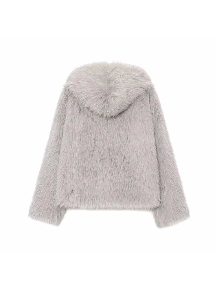 Dana Faux Fur Hooded Jacket - Image 9
