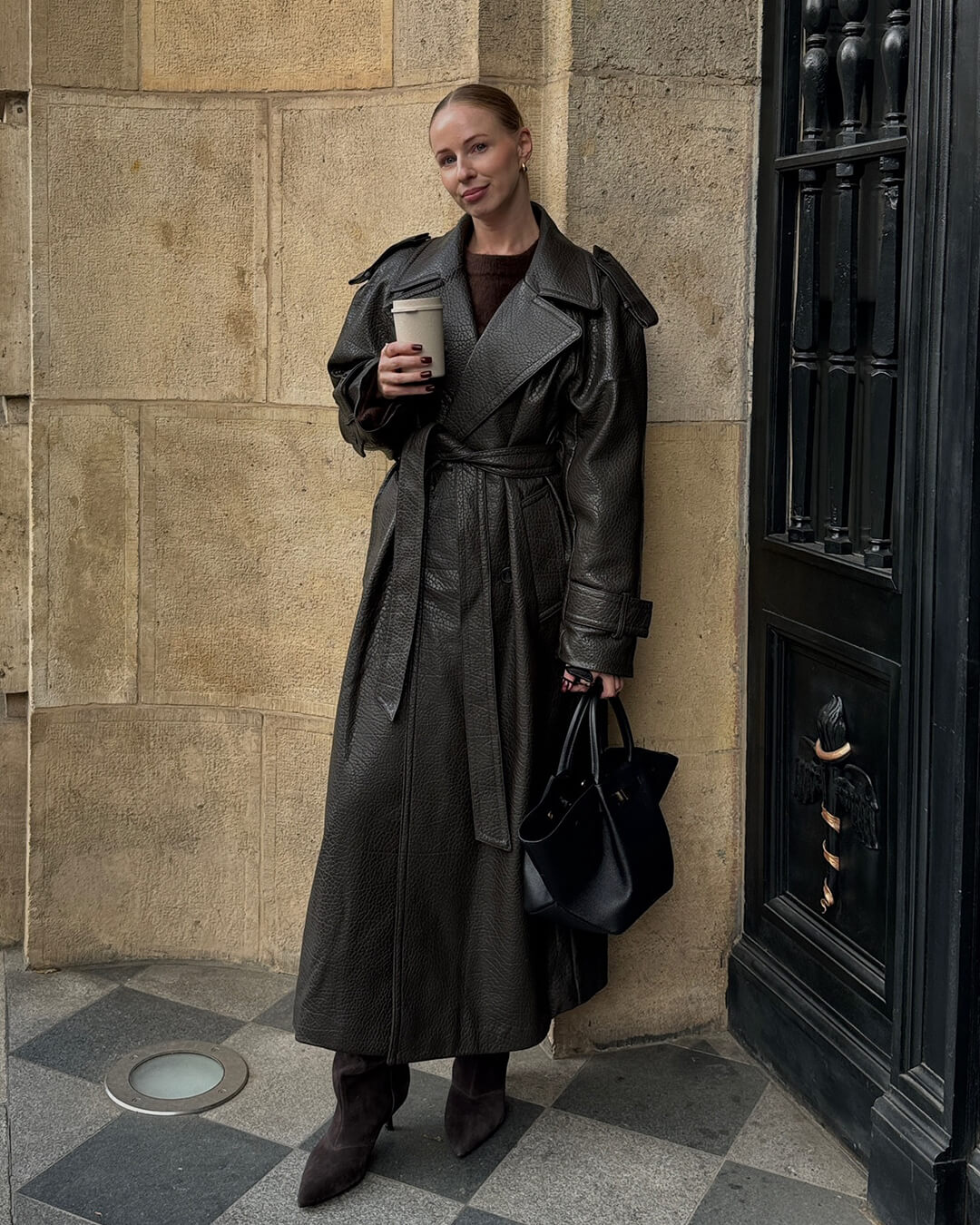 Danica Long Leather Jacket - Image 3