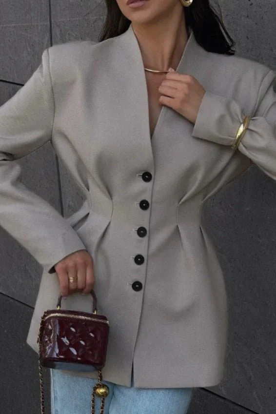 Daniela Cinched Collarless Blazer - Image 5