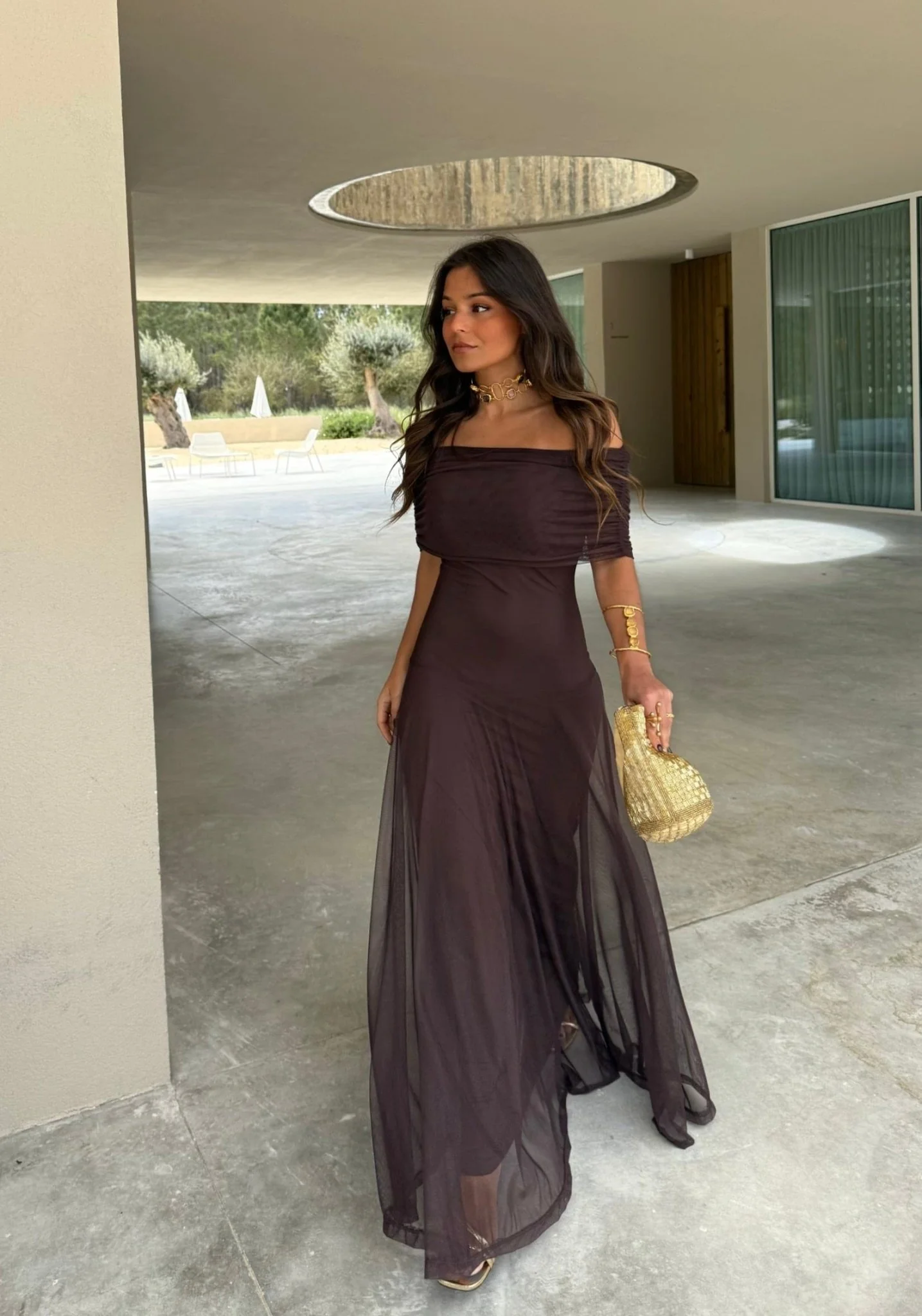 Daniella Mesh Maxi Dress - Image 4
