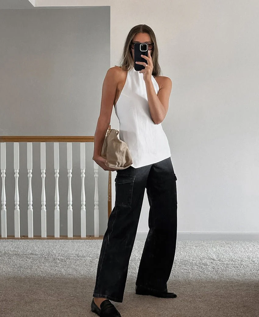 Daphne Halter Neck Backless Top - Image 7