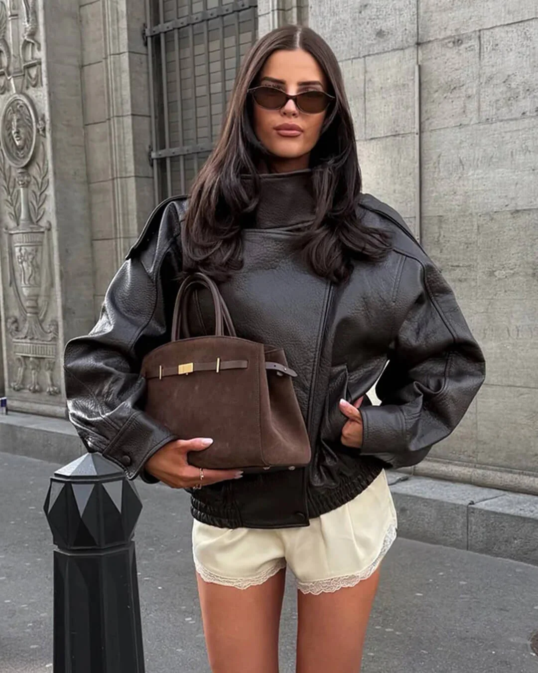 Davina High Waisted Satin Mini Shorts