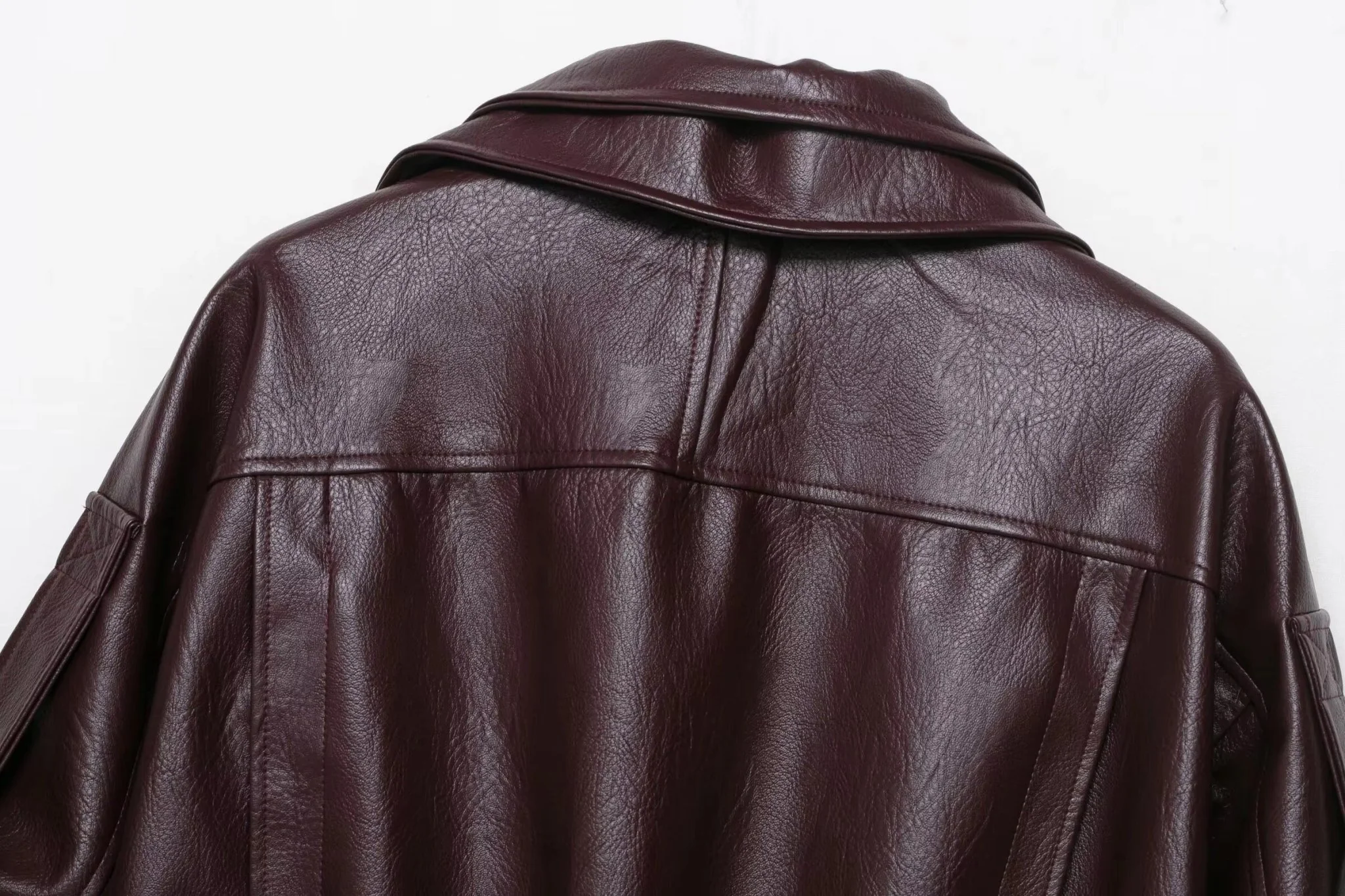 Denise Belted Leather Jacket - Image 9