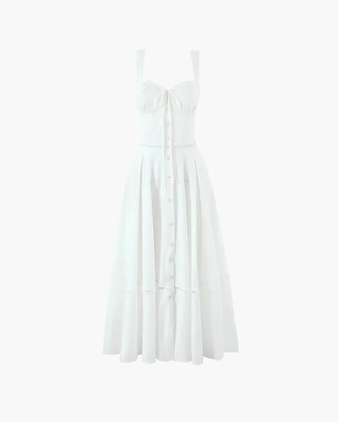 Dina Sleeveless Sweetheart Midi Dress - Image 4