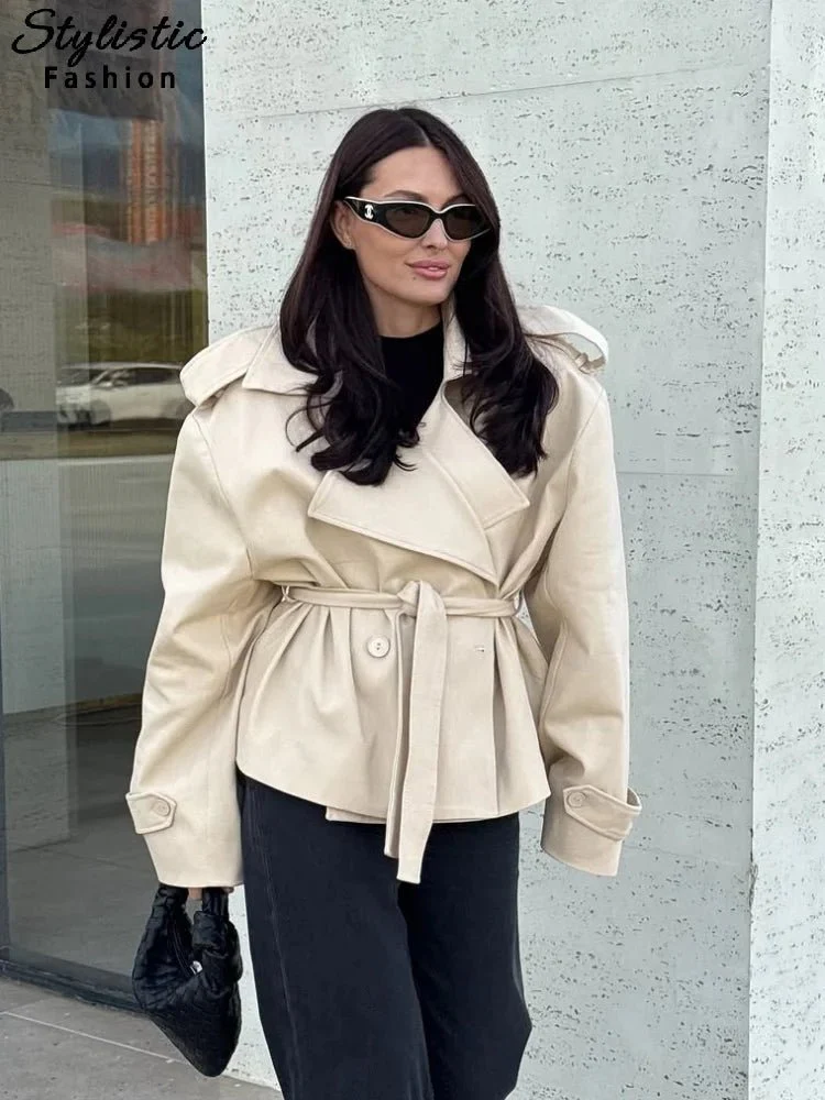 Dorothy Lace Up Short Trench Coat - Image 11