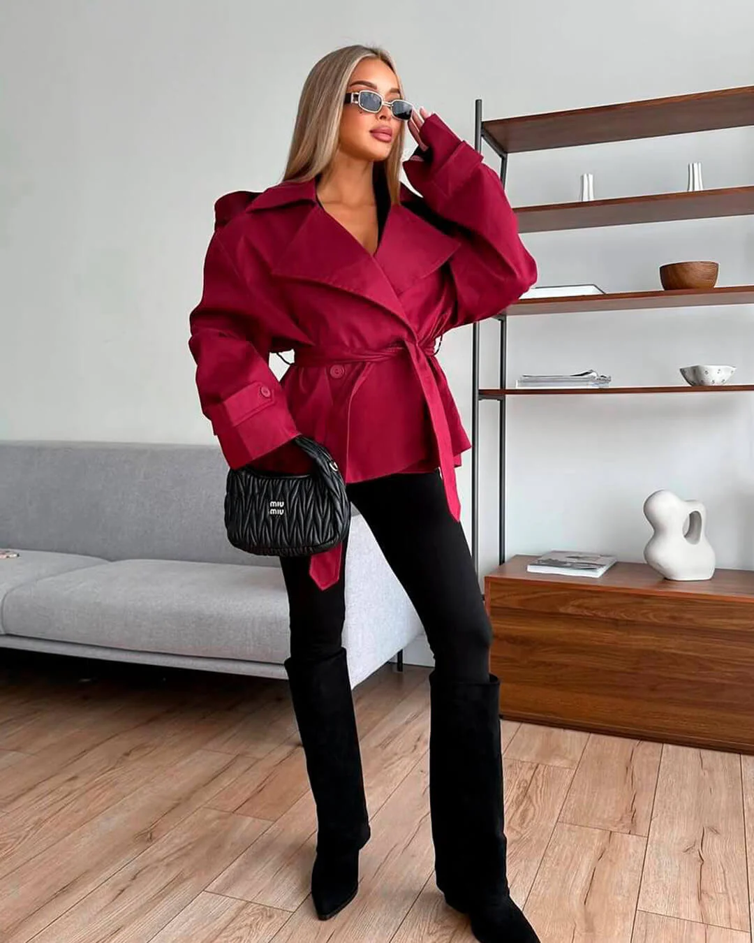 Dorothy Lace Up Short Trench Coat - Image 12
