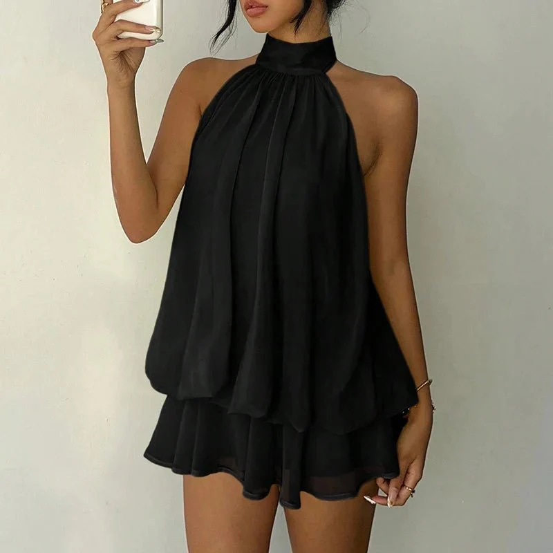 Eden Halter Backless Mini Dress - Image 6
