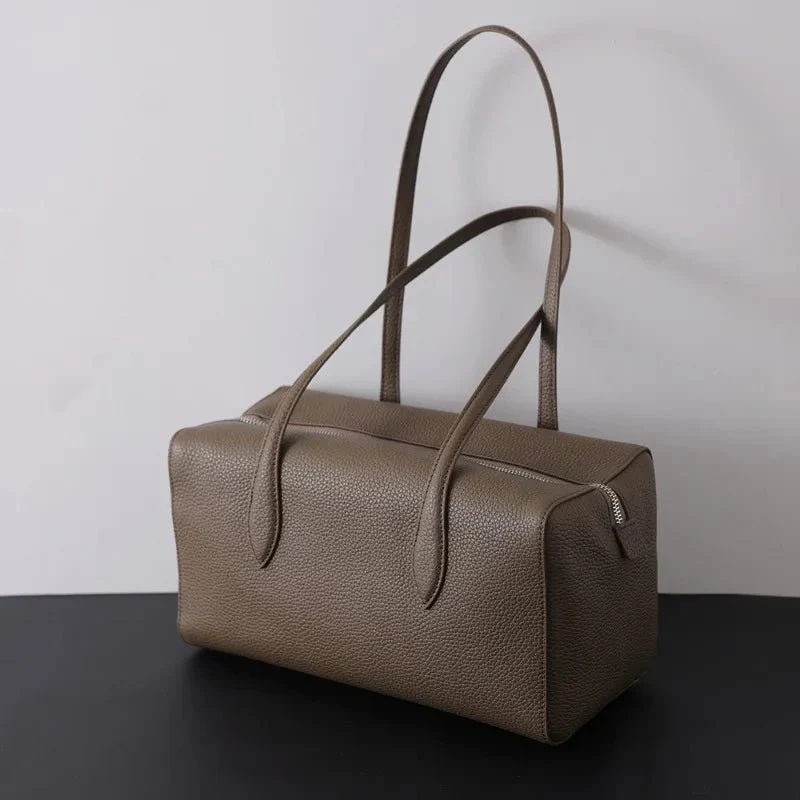 Elena Genuine Leather Tote Bag