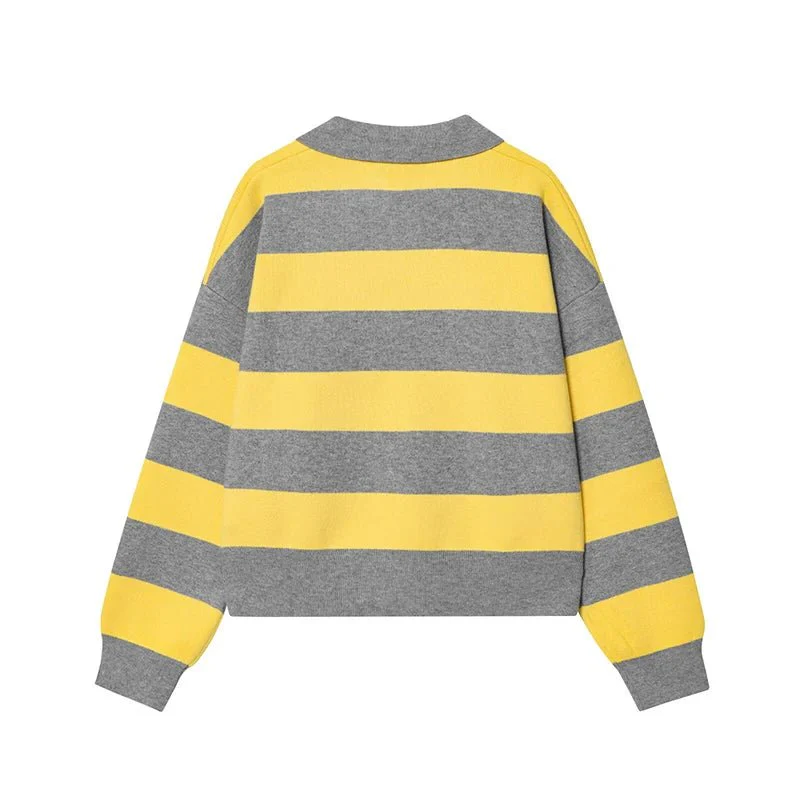 Elena Striped Polo Neck Sweater - Image 3