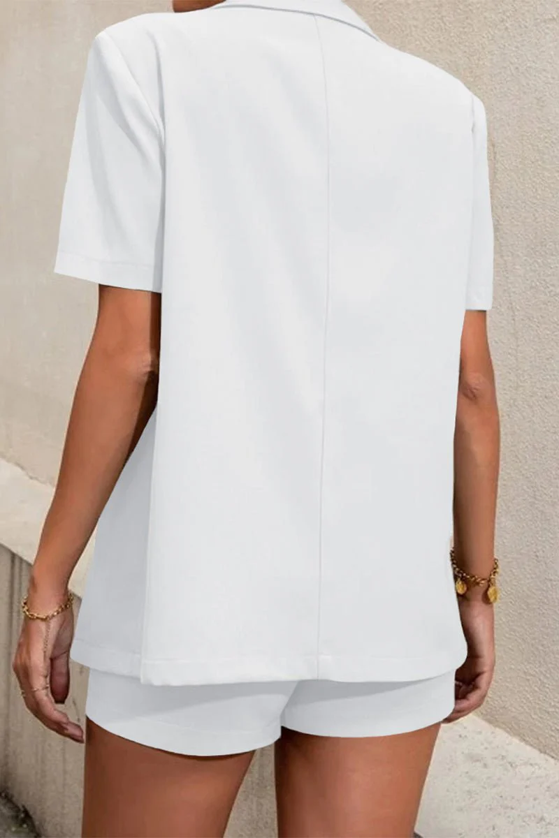 Elena Two-Piece Collared Short Sleeve Set - Image 3