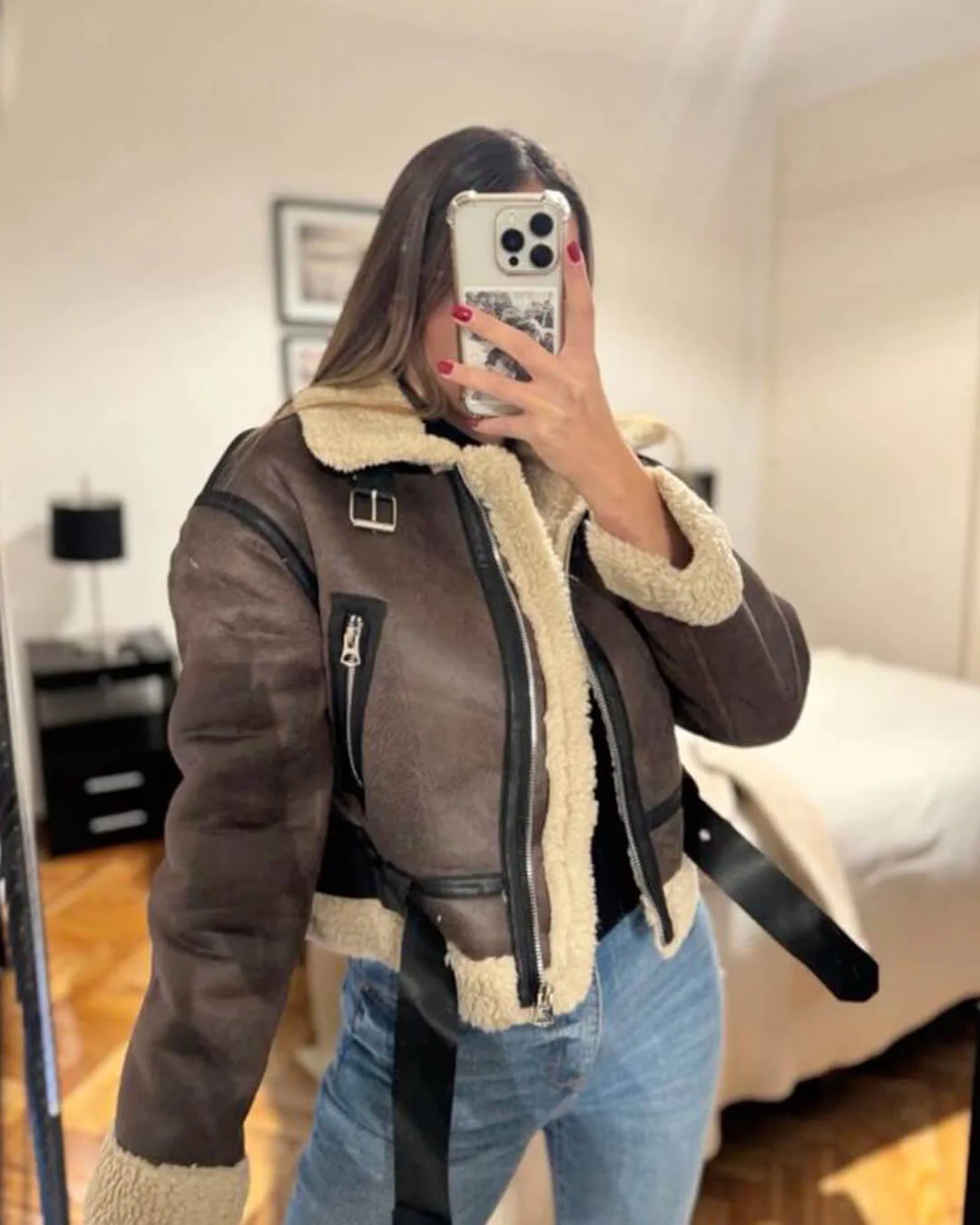 Elora Faux Leather Jacket - Image 4