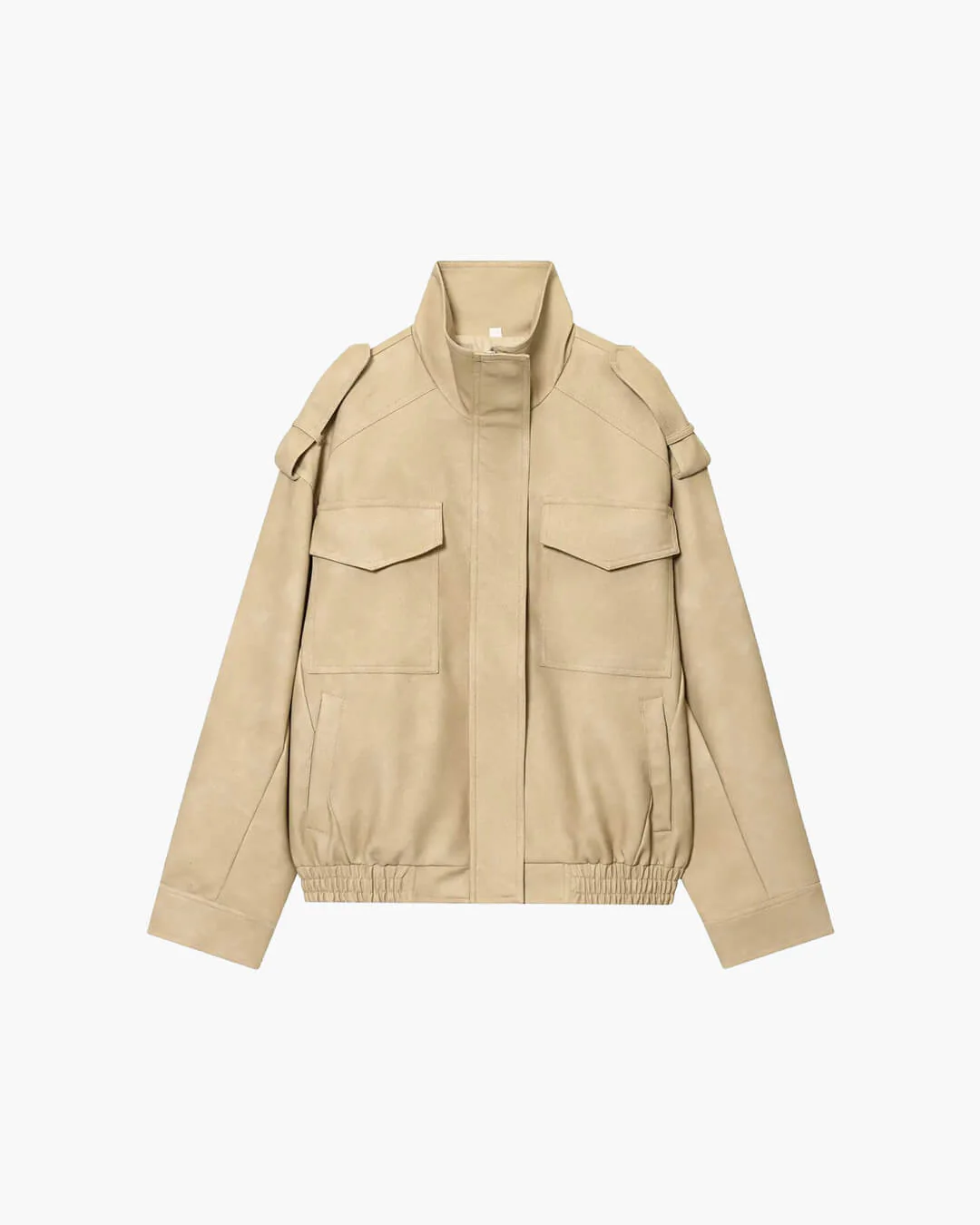 Elyssa Suede Bomber Jacket