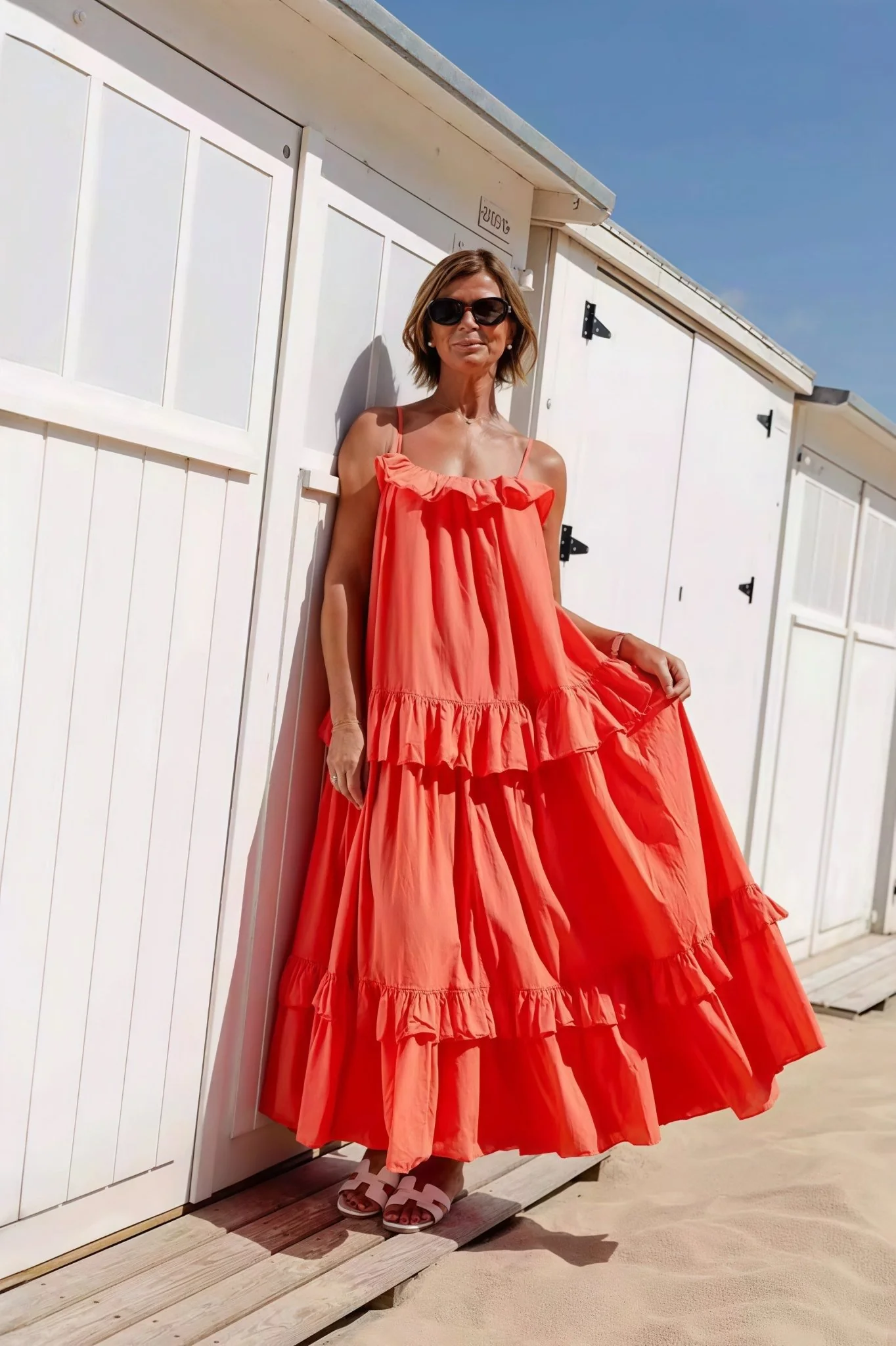 Emiliana Ruffle Hem Flowy Maxi Dress - Image 3