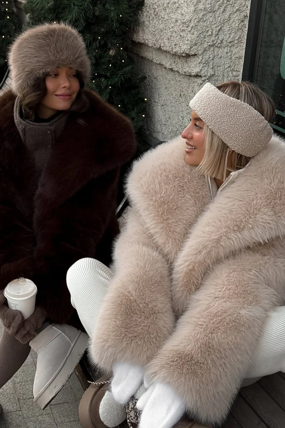Emilie Puffy Collar Faux Fur Coat - Image 8
