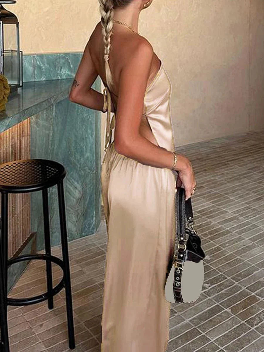 Felicity Bandeau Pants Satin Suit - Image 4