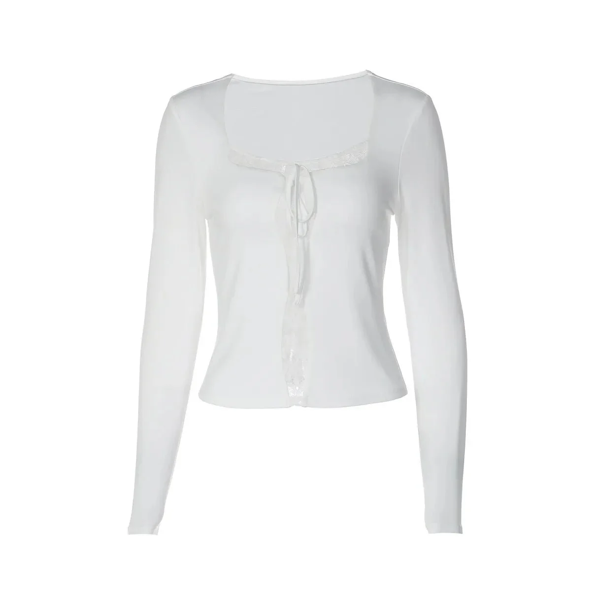 Wren Lace Patchwork Square Neck Crop Top - Image 5