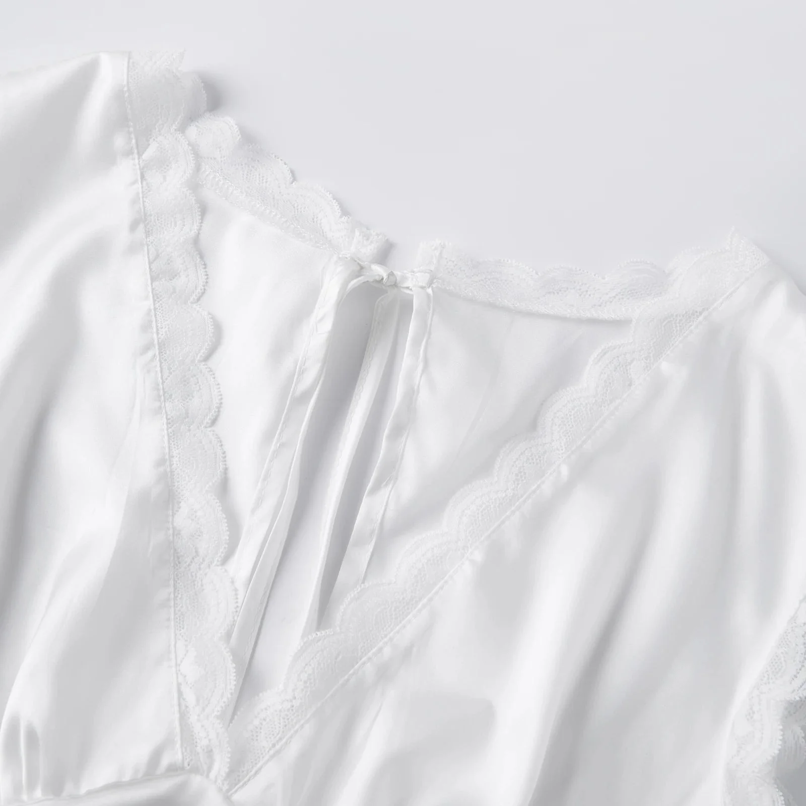 Francesca Deep Neck Satin Top - Image 10