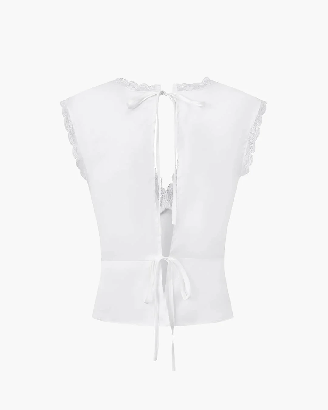 Francesca Deep Neck Satin Top - Image 9