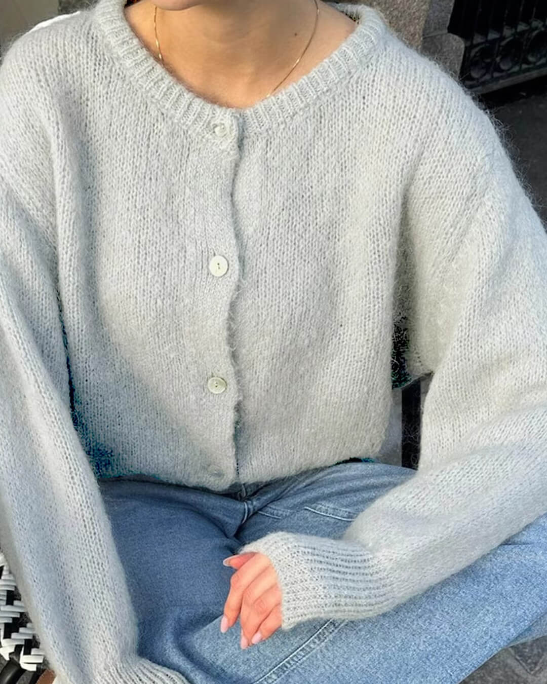 Freya Fuzzy Knit Cardigan - Image 11