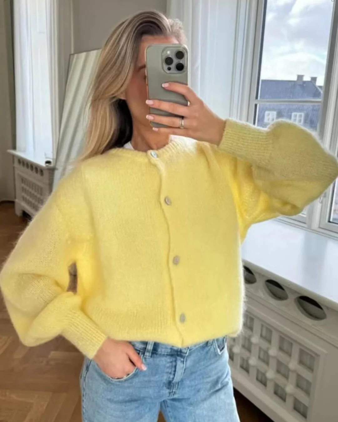 Freya Fuzzy Knit Cardigan - Image 13