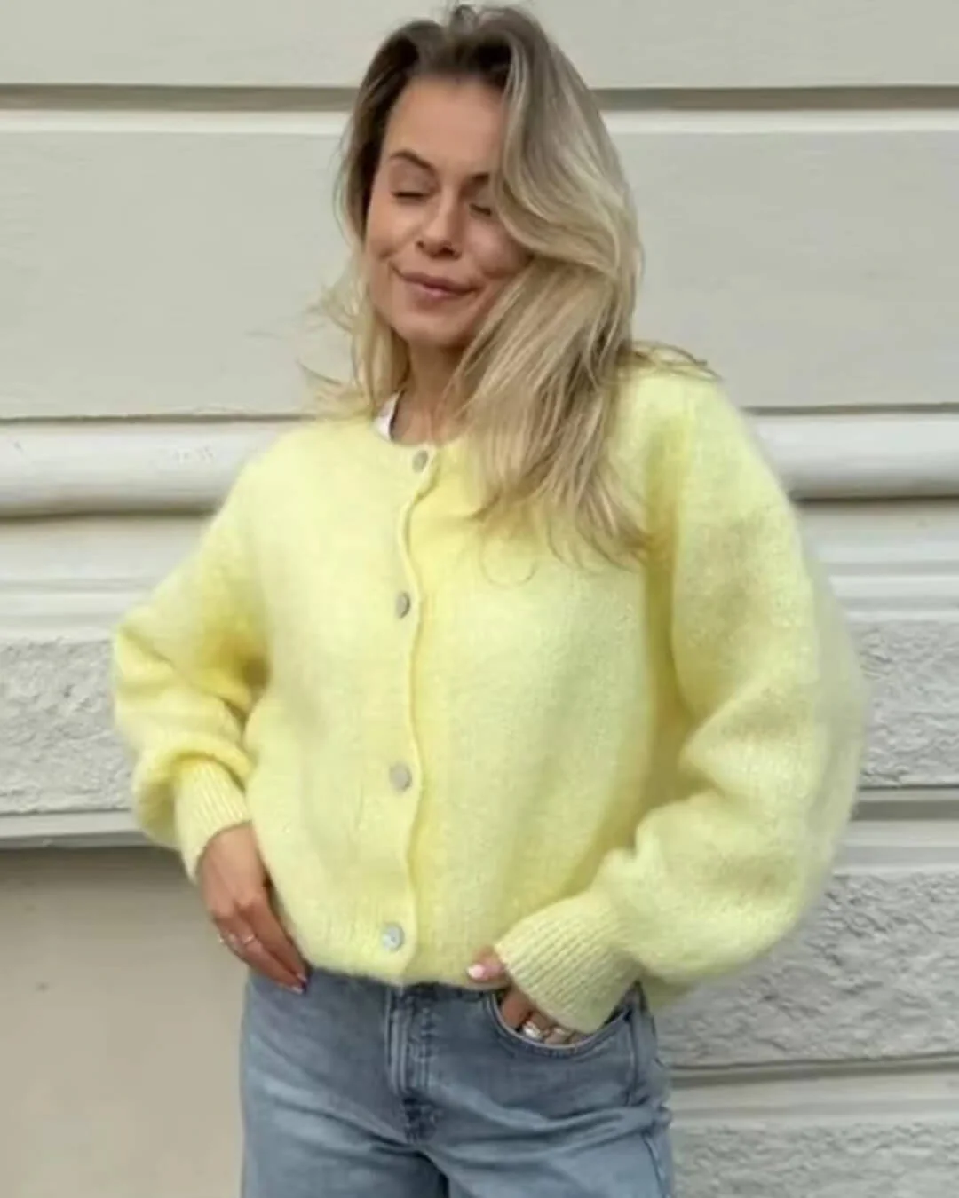 Freya Fuzzy Knit Cardigan - Image 15