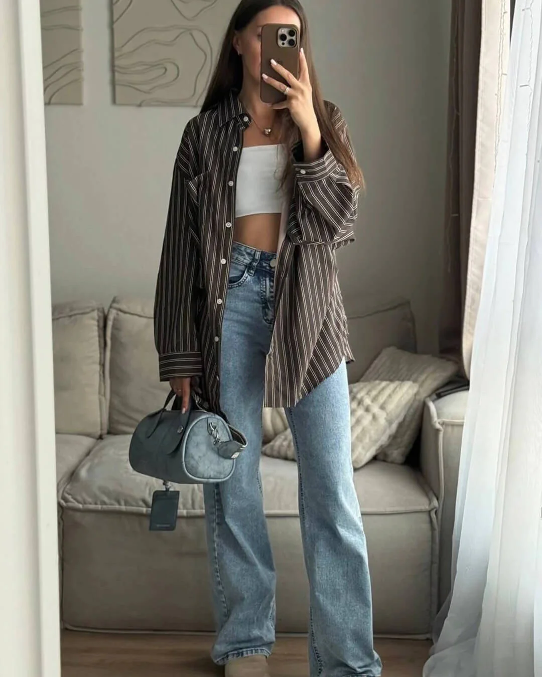 Gaile Bat Sleeve Striped Shirts - Image 2