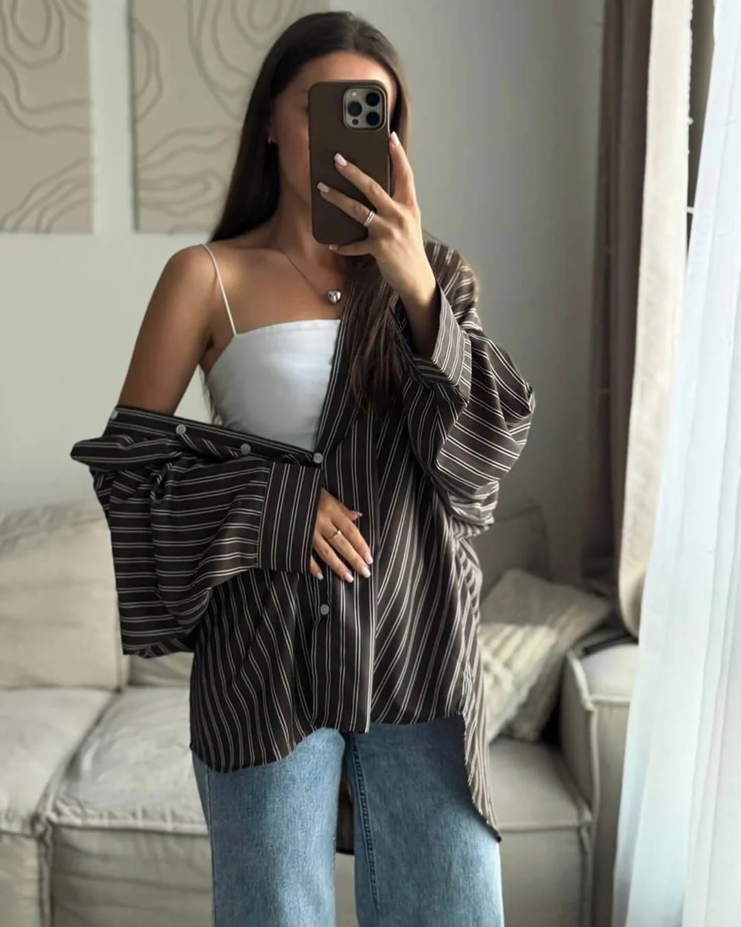 Gaile Bat Sleeve Striped Shirts - Image 3