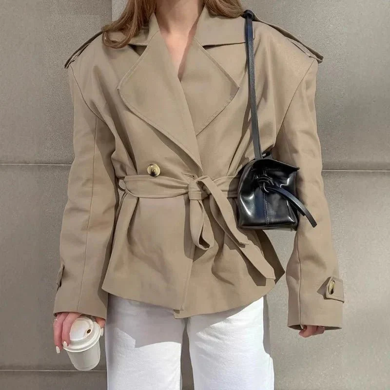 Hailey Crop Trench Coat - Image 8