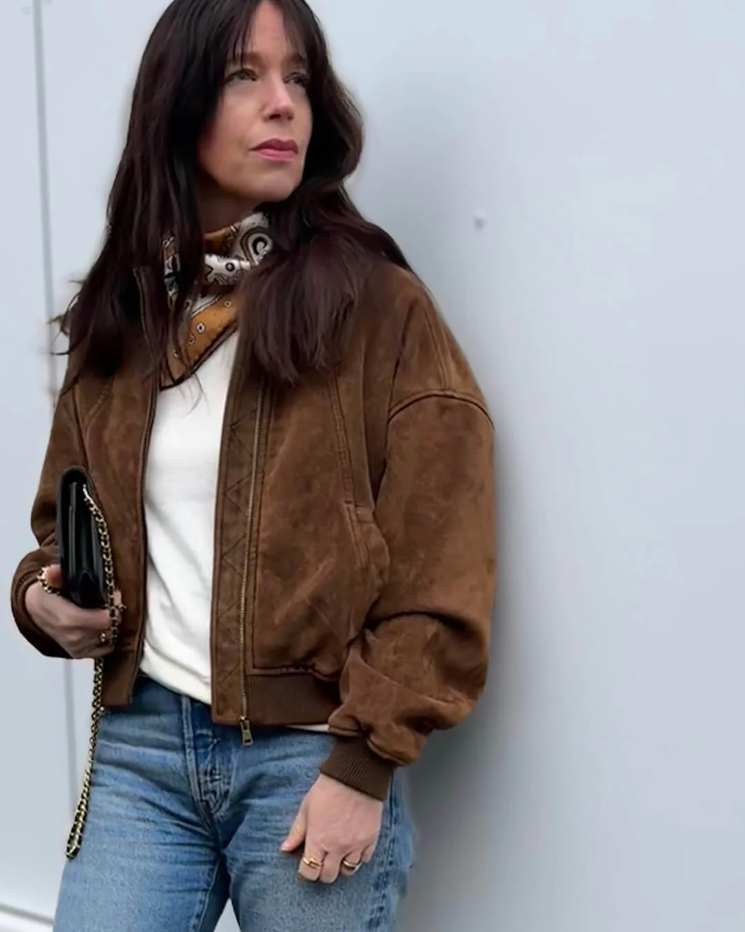 Heather Faux Suede Jacket - Image 3