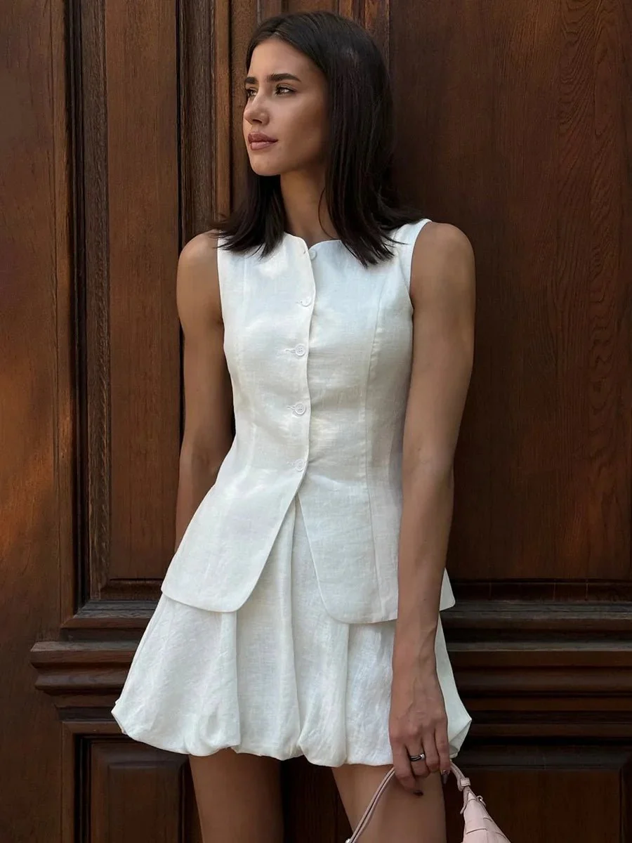 Imani Elegant Vest Skirt Set - Image 5