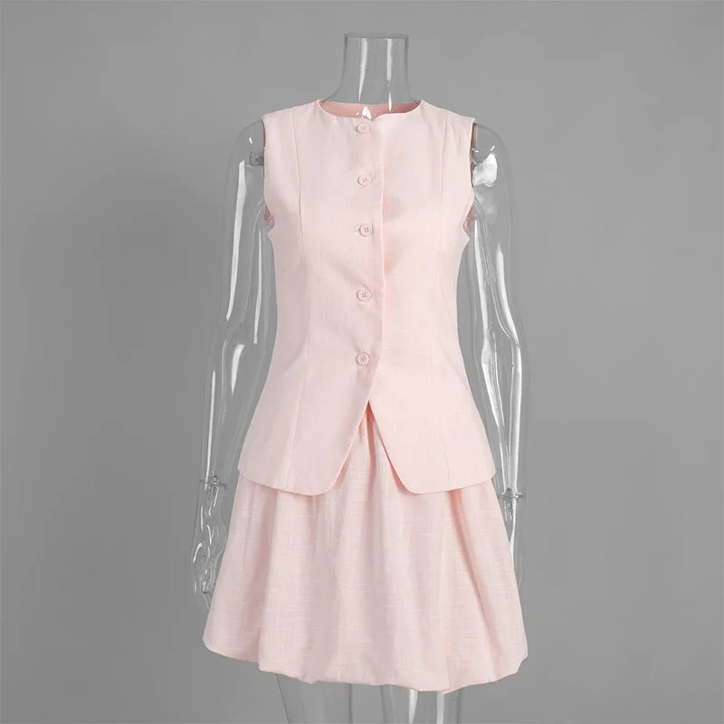 Imani Elegant Vest Skirt Set - Image 7