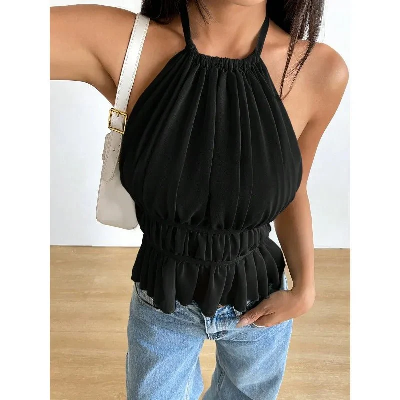 Ines Ruched Halter Top - Image 2