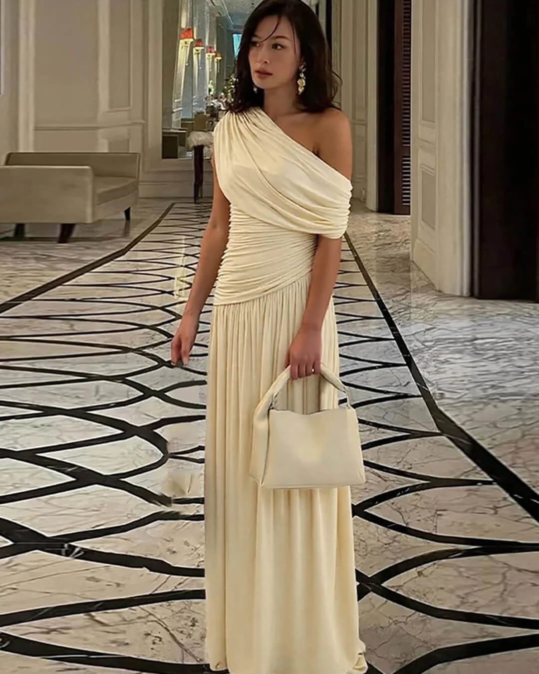 Ingrid One Shoulder Maxi Dress - Image 4