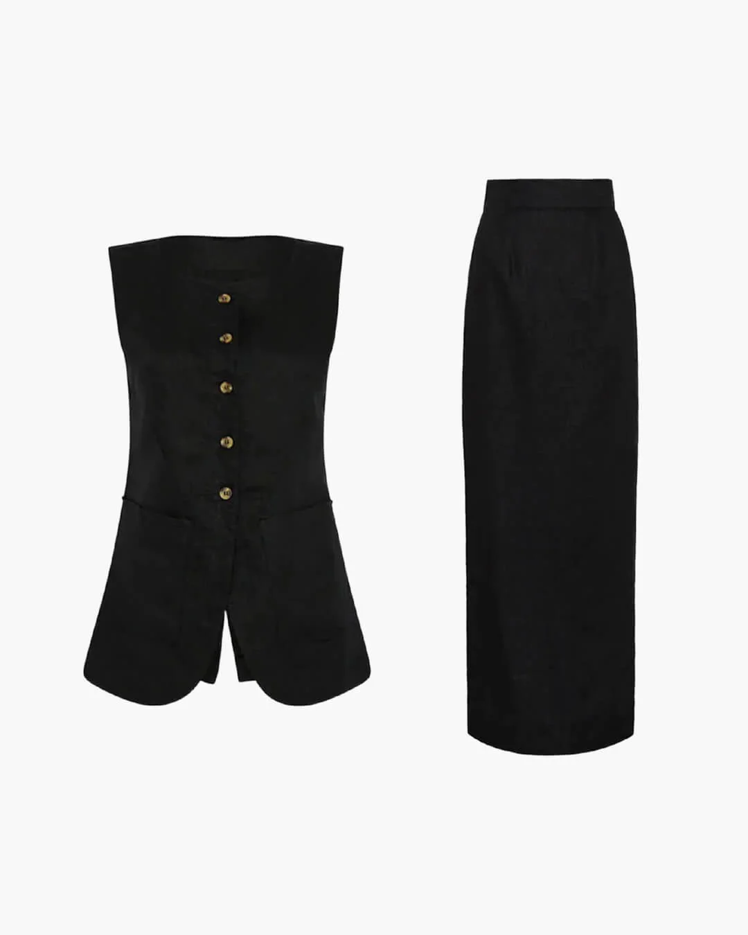Irma Sleeveless Linen Set - Image 11